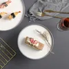 Tablice ceramiczne drewniane dno dolne talerz wysokiej stopy talerz szklany taca europejska owoce z pokrywką stół deserowy