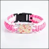 Braccialetti con ciondoli Indiano Mandala Fiore della vita per le donne Ragazze Vetro Rosa Cord Wrap Bracciale Fidanzata Gioielli In Bk Drop Delivery Otnht