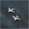 Stud 925 Sterling Sier Cute Mini Air Avion Boucles d'oreilles Womens Lovely Drop Delivery Jewelry Dh06B