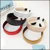 Pannband 2021 Vintage Solid fl￤tad Bezel Hairband Women Hoop Hair Accessories Girls pannband Opaska do wlosow bandeau femme diadem otl8u