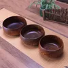 Bowls Japan Style Natual Jujuube Wood Round Salad Bowl With Spoon Kitchen Handmade Child Fruit/Rice Noodle Stor retro bordsartiklar