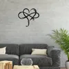 Decoratieve beeldjes Infinity Hart Staal Wall Decor Metal Art Love Sign for Home Wedding Gass