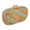 Sacs de soirée coloré luxe cristal strass pochette pour mariage sac à main dames Banquet chaîne bracelets SC655