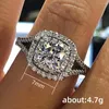 Wedding Rings Wholesale Engagement Aesthetic Bands Crystal Cubic Zirconia Korean Style Trendy For Women Vintage Simple Cute