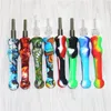 DHL 14mm silicone nectar kit Hookahs Concentrate Smoke Pipe with GR2 Titanium Tip Quartz Tips Dab Straw Oil Rigs