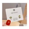 Stud Fashion Jewelry S925 Sier Post Asymmetry Earrings Eardrop Coconut Tree Pinapple Drop Delivery Dhgal