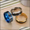 Smart Rings Magic Ring for Women Man Temperatur visar personlighet Titan Steel Finger Jewelry Accessories Storlek 612 Drop Deliver OT2S4