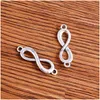 Charms 20Pcs 8X29Mm Fashion Symbol Infinity Connector For Necklaces Accessories Bracelets Making Handmade Diy Jewelry Finding Drop D Dhglm