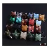 Kunst- en ambachten Merkaba Star Natural Stone ketting Hangers voor doe -het -zelf sieraden Meditatie Chakra Reiki Healing Energy Protection Decor Dhiqw