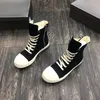 Designer Lente Canvas Laarzen Hoge Top Casual Schoenen Ademend Zwart Lace Up Lichte Schoenen Mode Echte Herfst gesp Mannen Vrouwen met doos maat 35-44