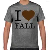 Men's T Shirts Tops Shirt Men I Love Fall Basic Black Geek Custom Male Tshirt XXXL