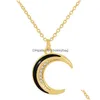 Collares colgantes Luna encantadora simple para las mujeres de moda Color de oro Cadena de clavícula Gargantilla Declaración Joyería 2022 Collarespendant Drop DHMNO