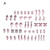 Nagelkonstdekorationer 50st Stylish Delicate Sparkling DIY Pink 3D Ornament Fingernail Lätt Fantastisk visuell effekt