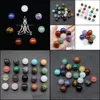 Kunst en ambachten 20 mm natuursteen losse kralen Amethist Rose kwarts turquoise agate 7chakra diy nonporous round ball yoga genezing gu dhukg