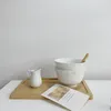 Miski japońska nieregularna ulga ceramiczna miska z miska ryżowa deser sałatka owocowa