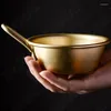 Kommen creativiteit metalen bowl vergulde decoratieve ontbijt salade mini eettafel bureaublad kinder rijst organisator keuken servies