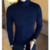 Męskie swetry 2023 Mężczyzn Turtleeck and Pullovers Fashion Knited Sweater Winter Pullover Homme Wool Casual Solid Ubrania