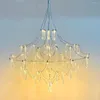 Hängslampor Deluxe Crystal Lamp Star Firefly Modern Led Living Room Villa Designer Creative Lighting