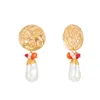 Stud Earrings Natural Geometry Colour Shell Pearl Earring Luxury Designer Jewelry Women Mens Earing NE1138