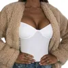 Monos de mujer Mamelucos Flacos Con cuello en V Body sexy Blanco Negro Algodón Punto Mujeres Party Club Body Body Body Summer Body Top Overal