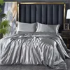 Ensembles de literie été confortable trois pièces couleur unie lumière luxe mode drap de lit housse de couette Boutique Cool