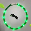 Dog Collars Dogs Pet Glowing Collar USB Rechargeable Flashing Night Cats Teddy Luminous LED Light Leash