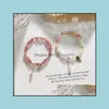 Fios de mi￧angas de moda Braceles para mulheres feitas ￠ m￣o letra inglesa letra de metal Tassel Mertes Bracelet String Jeia de festa Dr Dhmhs