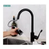 Rubinetti della cucina Superficie nera 2 in 1 Spruzzatore Soffione doccia Pl Out Faucet1 Drop Delivery Docce da giardino domestico Acc Dhfq2