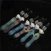 hookahs Glass Nectar Mini Water Pipes with GR2 Titanium Nail ash catcher Dab Straw Pipe Oil Rigs