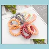 Hair Rubber Bands High Quality Telephone Wire Cord Gum Tie Girls Elastic Band Ring Rope Candy Color Bracelet Kids Adt Accessories259 Otwf1