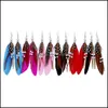 Chandelier de lustres créatifs boucles d'oreilles de forme de mode Per perle Fake Feather Decat Drop Bringle Bijoux Accessoires Otz89 Otz89