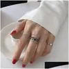 Cluster Rings Ins Personality Retro Sweet Cute Love Heart Ring Adjustable Mtilayer For Women Girls Fashion Jewelry Gift Drop Delivery Dhxtw