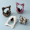 Berets Leopard Print Ear Muffs Earmuffs Soft Warm Women Winter European And American Style Plush Cute Folding