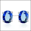 Stud Lady Fashion Jewelry Cubic Zirconia örhängen för kvinnor Noble Wedding Party Earring Fine Birthday Present Drop Delivery Otcwi