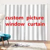 Rideaux rideaux rideaux de fenêtres sur mesure pour salon chambre décor images personnalisées occultant avec crochets 2 panneaux POD DropshipCur