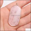 الفنون والحرف الطبيعية الحجر 23x4m Rec Rose Quartz Turquoise Tigers Eye Pendant Diy لأقراط القلادة المجوهرات صنع dro dhyaj