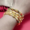 Bangle Luxury 18K Gold Gold Dubai Bangles for Women Bride African Wedding Gifts Bridal