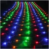 LED文字列1600ライト10x5mカーテン照明フラッシュフェアリーフェスティバルパーティーライトクリスマスウェディング装飾ドロップデリバリーホリデーot0b2