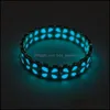 Couple Rings Fashion Hollow Luminous Ring For Women Men Glowing In Dark Heart Lover Wedding Bands Girls Jewelry Gift Accessories Dro Otblj