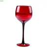 Şarap bardak Avrupa tarzı kurşunsuz kırmızı bardak batı restoran yüksek ayak üzüm yaratıcı renkli cam