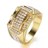 2色のダイヤモンドメンズリング18kプラチナヨーロッパとアメリカの贅沢宴会の男子と女性の婚約指輪