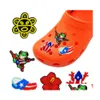 Shoe Parts Accessories Moq 100Pcs Puerto Rico Style Croc Jibz Charms 2D Soft Pvc Shoes Buckles Charm Decoration Fit Men Womens Sne Dhc9Q