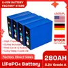 4pcs 3.2V 280Ah Lifepo4 Battery 12V 24V 48V Lithium Li-ion Rechargeable Batteries Power Station Solar Cell Electric Car RV