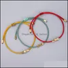 Braccialetti con ciondoli Perline di rame bohemien regolabile Corda colorata Braccialetto fatto a mano Bracciale intrecciato per donna Uomo Gioielli Q532Fz Dhjkp