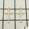 Charms 10st Cross Charm smycken tillbehör örhänge hänge armband halsband diy hitta 15x2m drop leverans fynd komponenter dhqpm