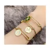 Charm Bracelets Adjustable 26 Letter Shape Bracelet Bangle Pendant Gift Jewellery For Friend Q358Fz Drop Delivery Jewelry Dhr7J