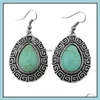 Dangle Chandelier 30 Styles Bohemian Turquoise Earrings Flower Owl Elephant Turtle Dolphin Butterfly For Women Fashion Drop Delive Ot6Re