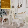 Décorations de Noël 1Set 12/90 / 40 cm Snowman Snowman Whited Iron Reindeer Lights Counter Decoration Mall Supermarket Holiday Scene Decor