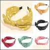 Hoofdbanden Bloemstip gestreepte haarring Bowknot Hoofdband voor grote boog zoete accessoires konijn oren druppel levering sieraden haarjew otxql