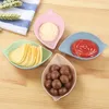 Plates Wheat Multipurpose Seasoning Bowl Leaf Heart Shape Platos Snack Dish Sauce Kitchen Tools Cocina Tableware Tray